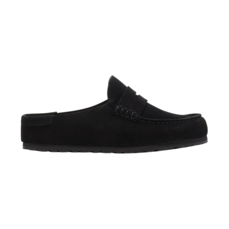 Birkenstock Naples suede loafer-style mules – Black