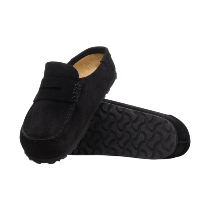 Birkenstock Naples suede loafer-style mules – Black