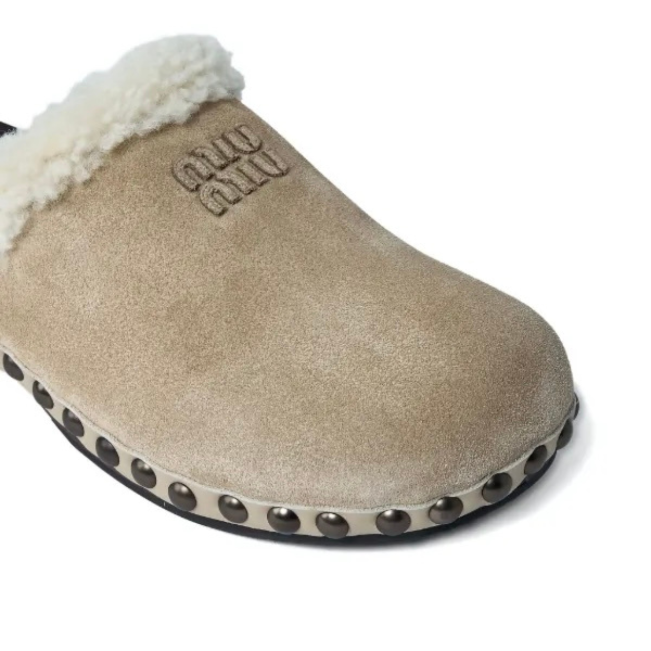 Miu Miu Suede clogs - beige