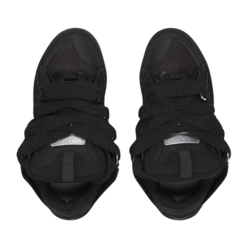 Lanvin ‘Curb’ Leather Blend Sneakers in Black