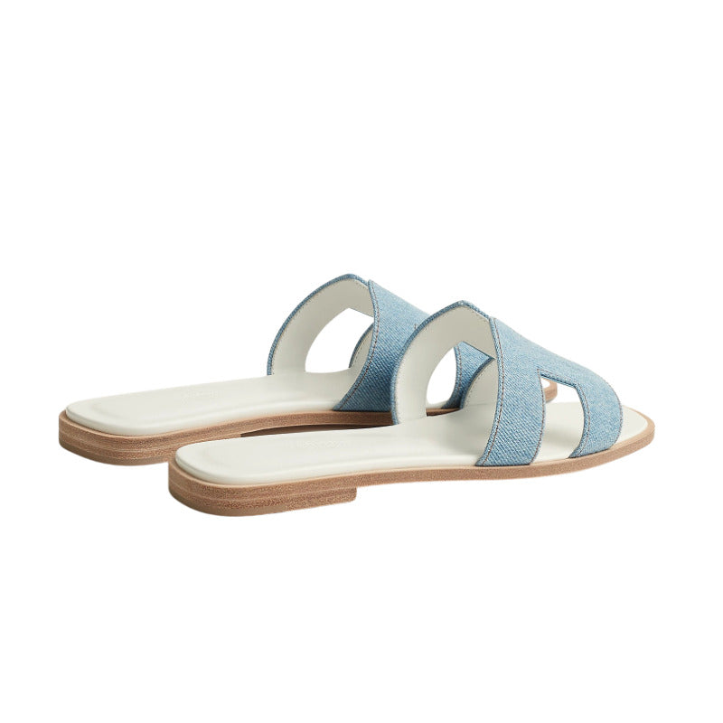 Hermes Oran Sandal Bleu/Clair